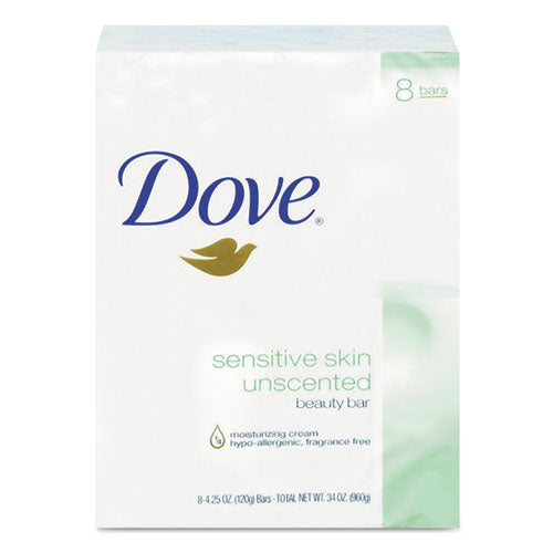 Sensitive Skin Bath Bar, Unscented, 4.5 Oz Bar, 8 Bars-pack, 9 Packs-carton. HSD Wholesale: Janitorial Supplies, Breakroom Supplies, Office Supplies.