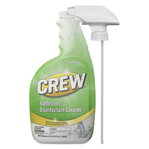 Diversey™ wholesale. Diversey Crew Bathroom Disinfectant Cleaner, Floral Scent, 32 Oz Spray Bottle, 4-carton. HSD Wholesale: Janitorial Supplies, Breakroom Supplies, Office Supplies.