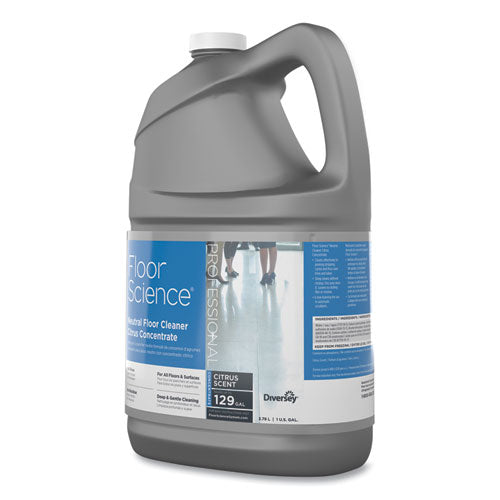 Diversey™ wholesale. Diversey Floor Science Neutral Floor Cleaner Concentrate, Slight Scent, 1 Gal, 4-carton. HSD Wholesale: Janitorial Supplies, Breakroom Supplies, Office Supplies.