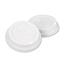 Load image into Gallery viewer, Dixie® wholesale. DIXIE Dome Drink-thru Lids,10-16 Oz Perfectouch;12-20 Oz Wisesize Cup, White, 50-pack. HSD Wholesale: Janitorial Supplies, Breakroom Supplies, Office Supplies.
