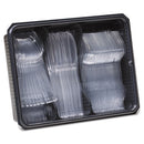 Dixie® wholesale. DIXIE Cutlery Keeper Tray With Clear Plastic Utensils: 600 Forks, 600 Knives, 600 Spoons. HSD Wholesale: Janitorial Supplies, Breakroom Supplies, Office Supplies.
