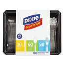 Dixie® wholesale. DIXIE Combo Pack, Tray With Clear Plastic Utensils, 90 Forks, 30 Knives, 60 Spoons. HSD Wholesale: Janitorial Supplies, Breakroom Supplies, Office Supplies.