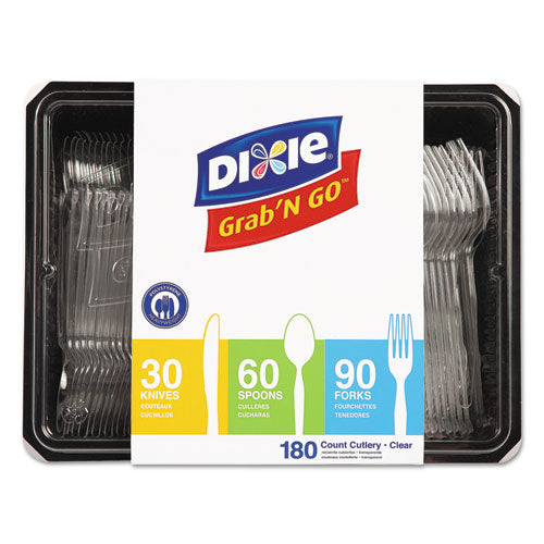 Dixie® wholesale. DIXIE Heavyweight Polystyrene Cutlery, Clear, Knives-spoons-forks, 180-pack, 10 Packs-carton. HSD Wholesale: Janitorial Supplies, Breakroom Supplies, Office Supplies.