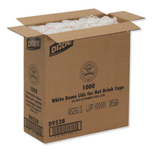 Load image into Gallery viewer, Dixie® wholesale. DIXIE Dome Hot Drink Lids, 8oz Cups, White, 100-sleeve, 10 Sleeves-carton. HSD Wholesale: Janitorial Supplies, Breakroom Supplies, Office Supplies.