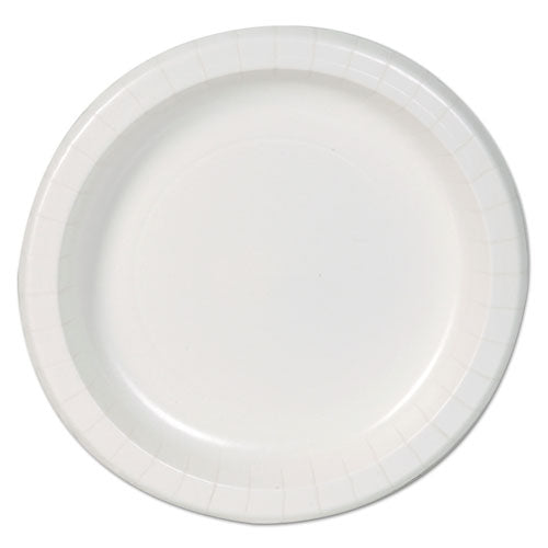 Dixie Basic™ wholesale. Basic Paper Dinnerware, Plates, White, 8.5" Diameter, 125-pack, 4-carton. HSD Wholesale: Janitorial Supplies, Breakroom Supplies, Office Supplies.