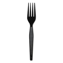 Load image into Gallery viewer, Dixie® wholesale. DIXIE Plastic Cutlery, Heavyweight Forks, Black, 1,000-carton. HSD Wholesale: Janitorial Supplies, Breakroom Supplies, Office Supplies.