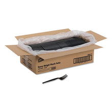 Load image into Gallery viewer, Dixie® wholesale. DIXIE Plastic Cutlery, Heavyweight Forks, Black, 1,000-carton. HSD Wholesale: Janitorial Supplies, Breakroom Supplies, Office Supplies.