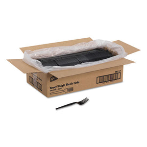 Dixie® wholesale. DIXIE Plastic Cutlery, Heavyweight Forks, Black, 1,000-carton. HSD Wholesale: Janitorial Supplies, Breakroom Supplies, Office Supplies.