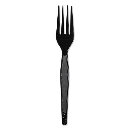 Dixie® wholesale. DIXIE Plastic Cutlery, Heavyweight Forks, Black, 1,000-carton. HSD Wholesale: Janitorial Supplies, Breakroom Supplies, Office Supplies.