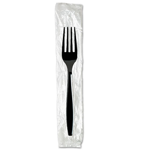 Dixie® wholesale. DIXIE Individually Wrapped Forks, Plastic, Black, 1,000-carton. HSD Wholesale: Janitorial Supplies, Breakroom Supplies, Office Supplies.