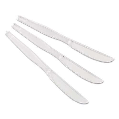 Dixie® wholesale. DIXIE Heavyweight Polystyrene Cutlery, Knives, Clear, 1,000-carton. HSD Wholesale: Janitorial Supplies, Breakroom Supplies, Office Supplies.