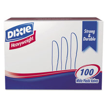 Load image into Gallery viewer, Dixie® wholesale. DIXIE Plastic Cutlery, Heavyweight Knives, White, 1,000-carton. HSD Wholesale: Janitorial Supplies, Breakroom Supplies, Office Supplies.