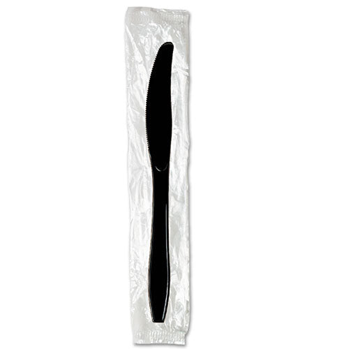 Dixie® wholesale. DIXIE Individually Wrapped Knives, Plastic, Black, 1,000-carton. HSD Wholesale: Janitorial Supplies, Breakroom Supplies, Office Supplies.
