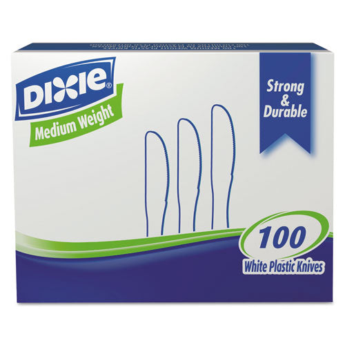 Dixie® wholesale. DIXIE Plastic Cutlery, Heavy Mediumweight Knife, 1,000-carton. HSD Wholesale: Janitorial Supplies, Breakroom Supplies, Office Supplies.