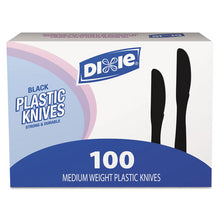 Load image into Gallery viewer, Dixie® wholesale. DIXIE Plastic Tableware, Heavy Mediumweight Knives, Black, 100-box, 10 Boxes-carton. HSD Wholesale: Janitorial Supplies, Breakroom Supplies, Office Supplies.