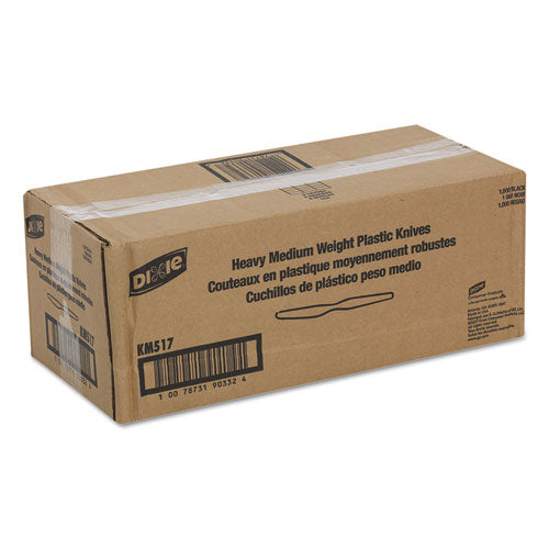 Dixie® wholesale. DIXIE Plastic Cutlery, Heavy Mediumweight Knives, Black, 1,000-carton. HSD Wholesale: Janitorial Supplies, Breakroom Supplies, Office Supplies.
