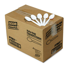 Load image into Gallery viewer, Dixie® wholesale. DIXIE Plastic Cutlery, Mediumweight Teaspoons, White, 1,000-carton. HSD Wholesale: Janitorial Supplies, Breakroom Supplies, Office Supplies.