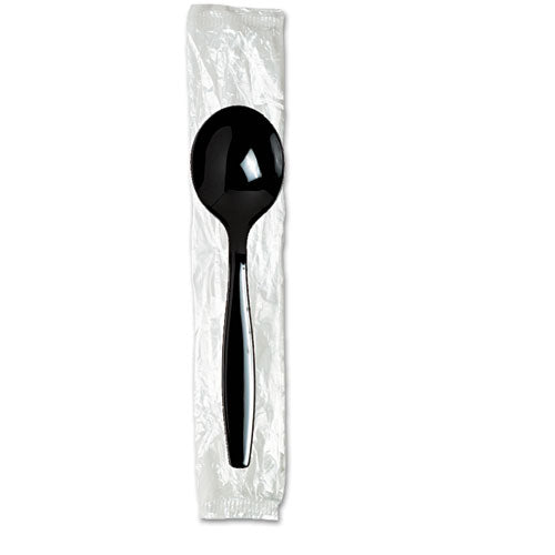 Dixie® wholesale. DIXIE Individually Wrapped Spoons, Plastic, Black, 1,000-carton. HSD Wholesale: Janitorial Supplies, Breakroom Supplies, Office Supplies.