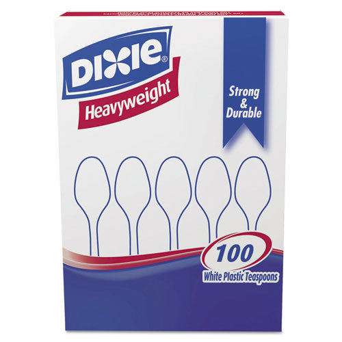Dixie® wholesale. DIXIE Plastic Cutlery, Heavyweight Teaspoons, White, 100-box. HSD Wholesale: Janitorial Supplies, Breakroom Supplies, Office Supplies.
