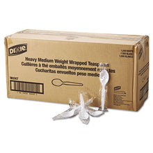 Load image into Gallery viewer, Dixie® wholesale. DIXIE Individually Wrapped Polystyrene Cutlery, Teaspoons, White, 1,000-carton. HSD Wholesale: Janitorial Supplies, Breakroom Supplies, Office Supplies.