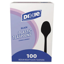 Load image into Gallery viewer, Dixie® wholesale. DIXIE Plastic Cutlery, Heavy Mediumweight Teaspoons, Black, 1,000-carton. HSD Wholesale: Janitorial Supplies, Breakroom Supplies, Office Supplies.