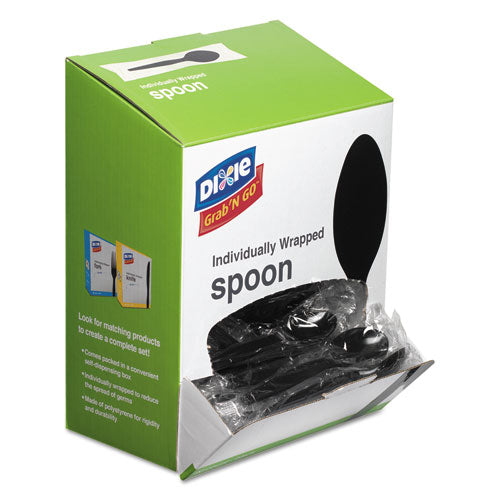 Dixie® wholesale. DIXIE Grab’n Go Wrapped Cutlery, Teaspoons, Black, 90-box. HSD Wholesale: Janitorial Supplies, Breakroom Supplies, Office Supplies.