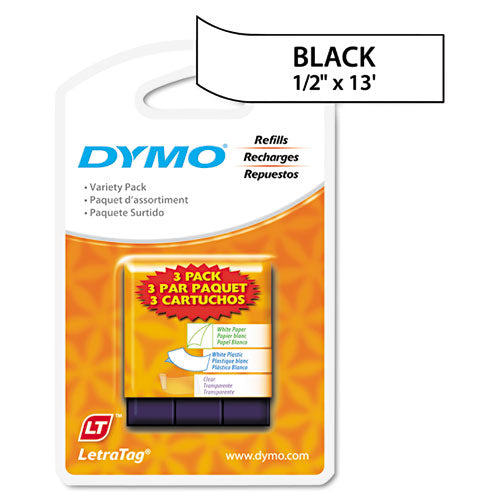 DYMO® wholesale. DYMO Letratag Paper-plastic Label Tape Value Pack, 0.5" X 13 Ft, Assorted, 3-pack. HSD Wholesale: Janitorial Supplies, Breakroom Supplies, Office Supplies.