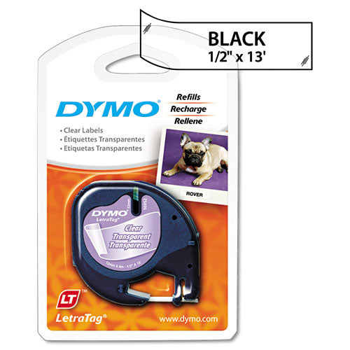 DYMO® wholesale. DYMO Letratag Plastic Label Tape Cassette, 0.5" X 13 Ft, Clear. HSD Wholesale: Janitorial Supplies, Breakroom Supplies, Office Supplies.