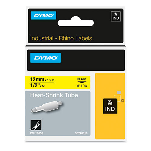 DYMO® wholesale. DYMO Rhino Heat Shrink Tubes Industrial Label Tape, 0.5" X 5 Ft, White-black Print. HSD Wholesale: Janitorial Supplies, Breakroom Supplies, Office Supplies.