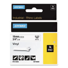 Load image into Gallery viewer, DYMO® wholesale. DYMO Rhino Permanent Vinyl Industrial Label Tape, 0.75&quot; X 18 Ft, White-black Print. HSD Wholesale: Janitorial Supplies, Breakroom Supplies, Office Supplies.