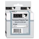 DYMO® wholesale. DYMO Rhino Permanent Poly Industrial Label Tape, 0.5" X 18 Ft, White-black Print. HSD Wholesale: Janitorial Supplies, Breakroom Supplies, Office Supplies.