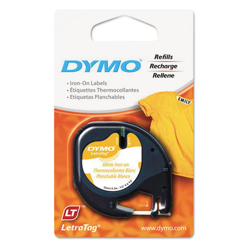 DYMO® wholesale. DYMO Letratag Fabric Iron-on Labels, 0.5" X 6.5 Ft, White. HSD Wholesale: Janitorial Supplies, Breakroom Supplies, Office Supplies.
