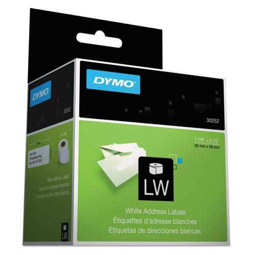DYMO® wholesale. DYMO Labelwriter Address Labels, 1.12" X 3.5", White, 350 Labels-roll, 2 Rolls-pack. HSD Wholesale: Janitorial Supplies, Breakroom Supplies, Office Supplies.