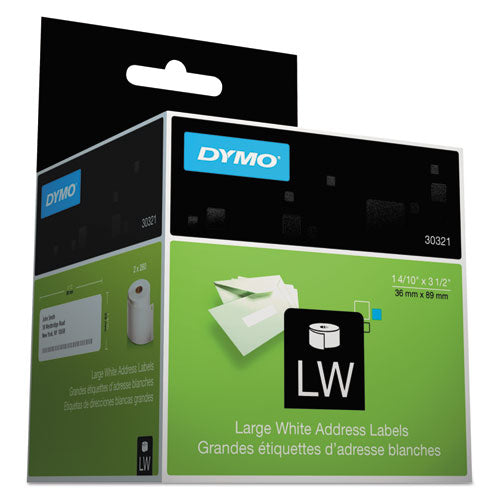 DYMO® wholesale. DYMO Labelwriter Address Labels, 1.4" X 3.5", White, 260 Labels-roll, 2 Rolls-pack. HSD Wholesale: Janitorial Supplies, Breakroom Supplies, Office Supplies.