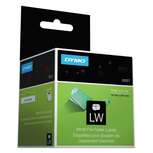 DYMO® wholesale. DYMO Labelwriter 1-up File Folder Labels, 0.56" X 3.43", White, 130-roll, 2 Rolls-pack. HSD Wholesale: Janitorial Supplies, Breakroom Supplies, Office Supplies.