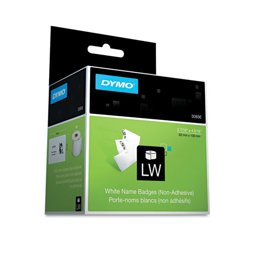 DYMO® wholesale. DYMO Name Badge Insert Labels, 2.43" X 4.18", White, 250-box. HSD Wholesale: Janitorial Supplies, Breakroom Supplies, Office Supplies.