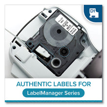 Load image into Gallery viewer, DYMO® wholesale. DYMO D1 High-performance Polyester Removable Label Tape, 0.25&quot; X 23 Ft, Black On White. HSD Wholesale: Janitorial Supplies, Breakroom Supplies, Office Supplies.