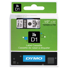 Load image into Gallery viewer, DYMO® wholesale. DYMO D1 High-performance Polyester Removable Label Tape, 0.5&quot; X 23 Ft, Black On Clear. HSD Wholesale: Janitorial Supplies, Breakroom Supplies, Office Supplies.