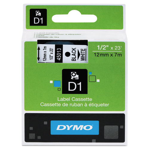 DYMO® wholesale. DYMO D1 High-performance Polyester Removable Label Tape, 0.5" X 23 Ft, Black On White. HSD Wholesale: Janitorial Supplies, Breakroom Supplies, Office Supplies.