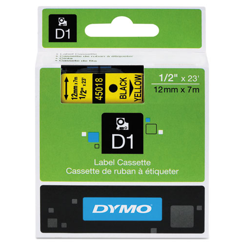 DYMO® wholesale. DYMO D1 High-performance Polyester Removable Label Tape, 0.5" X 23 Ft, Yellow. HSD Wholesale: Janitorial Supplies, Breakroom Supplies, Office Supplies.