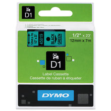 Load image into Gallery viewer, DYMO® wholesale. DYMO D1 High-performance Polyester Removable Label Tape, 0.5&quot; X 23 Ft, Black On Green. HSD Wholesale: Janitorial Supplies, Breakroom Supplies, Office Supplies.