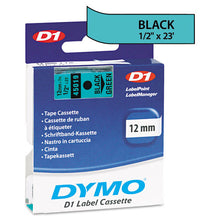 Load image into Gallery viewer, DYMO® wholesale. DYMO D1 High-performance Polyester Removable Label Tape, 0.5&quot; X 23 Ft, Black On Green. HSD Wholesale: Janitorial Supplies, Breakroom Supplies, Office Supplies.
