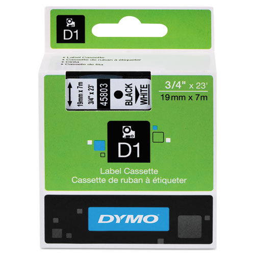 DYMO® wholesale. DYMO D1 High-performance Polyester Removable Label Tape, 0.75" X 23 Ft, Black On White. HSD Wholesale: Janitorial Supplies, Breakroom Supplies, Office Supplies.