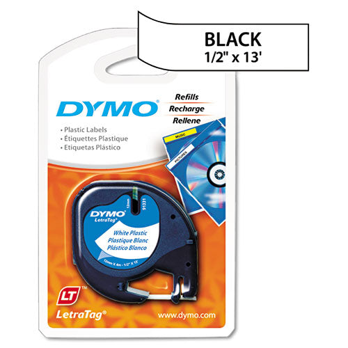 DYMO® wholesale. DYMO Letratag Plastic Label Tape Cassette, 0.5" X 13 Ft, White. HSD Wholesale: Janitorial Supplies, Breakroom Supplies, Office Supplies.