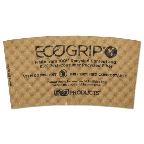 Eco-Products® wholesale. Ecogrip Hot Cup Sleeves - Renewable And Compostable, 1300-ct. HSD Wholesale: Janitorial Supplies, Breakroom Supplies, Office Supplies.