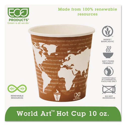 Eco-Products® wholesale. World Art Renewable Compostable Hot Cups, 10 Oz., 50-pk, 20 Pk-ct. HSD Wholesale: Janitorial Supplies, Breakroom Supplies, Office Supplies.