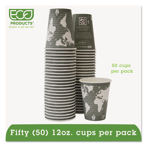 Eco-Products® wholesale. World Art Renewable-compostable Hot Cups, 12 Oz, Gray, 50-pack. HSD Wholesale: Janitorial Supplies, Breakroom Supplies, Office Supplies.