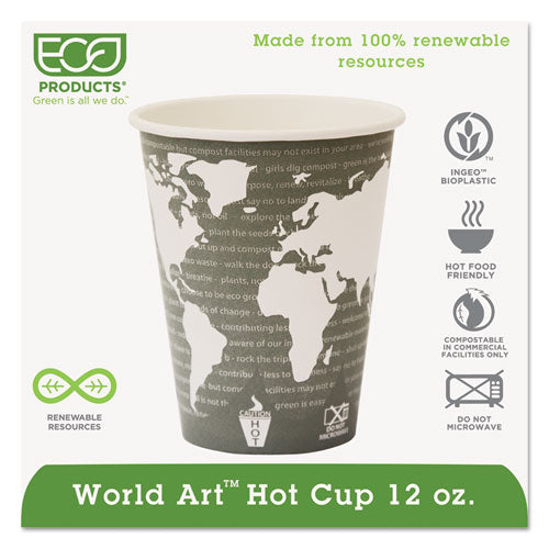 Eco-Products® wholesale. World Art Renewable Compostable Hot Cups, 12 Oz., 50-pk, 20 Pk-ct. HSD Wholesale: Janitorial Supplies, Breakroom Supplies, Office Supplies.