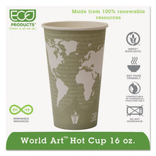 Load image into Gallery viewer, Eco-Products® wholesale. World Art Renewable Compostable Hot Cups, 16 Oz., 50-pk, 20 Pk-ct. HSD Wholesale: Janitorial Supplies, Breakroom Supplies, Office Supplies.