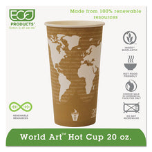 Load image into Gallery viewer, Eco-Products® wholesale. World Art Renewable Compostable Hot Cups, 20 Oz., 50-pk, 20 Pk-ct. HSD Wholesale: Janitorial Supplies, Breakroom Supplies, Office Supplies.